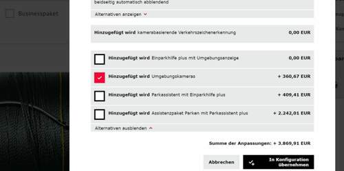 Businesspaket Konfiguration