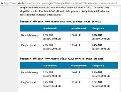 BAFA Umweltbonus Info