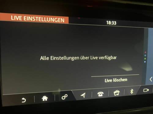 Live Einstellungen