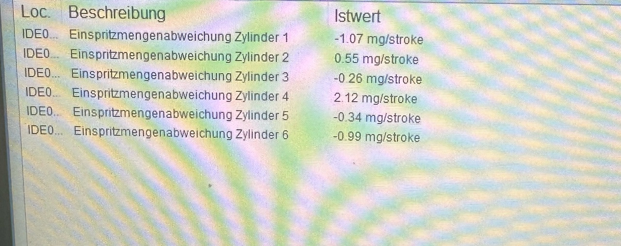 Injektorenwerte (Fragen & Einschätzungen)
