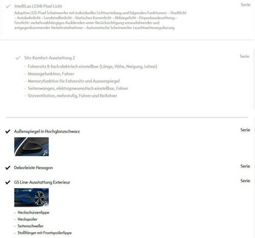 Serienausstattung