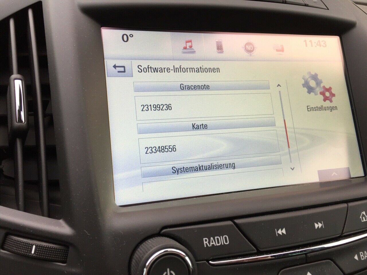 Insignia bestellt mit Navi 900 Intellilink - Österreich