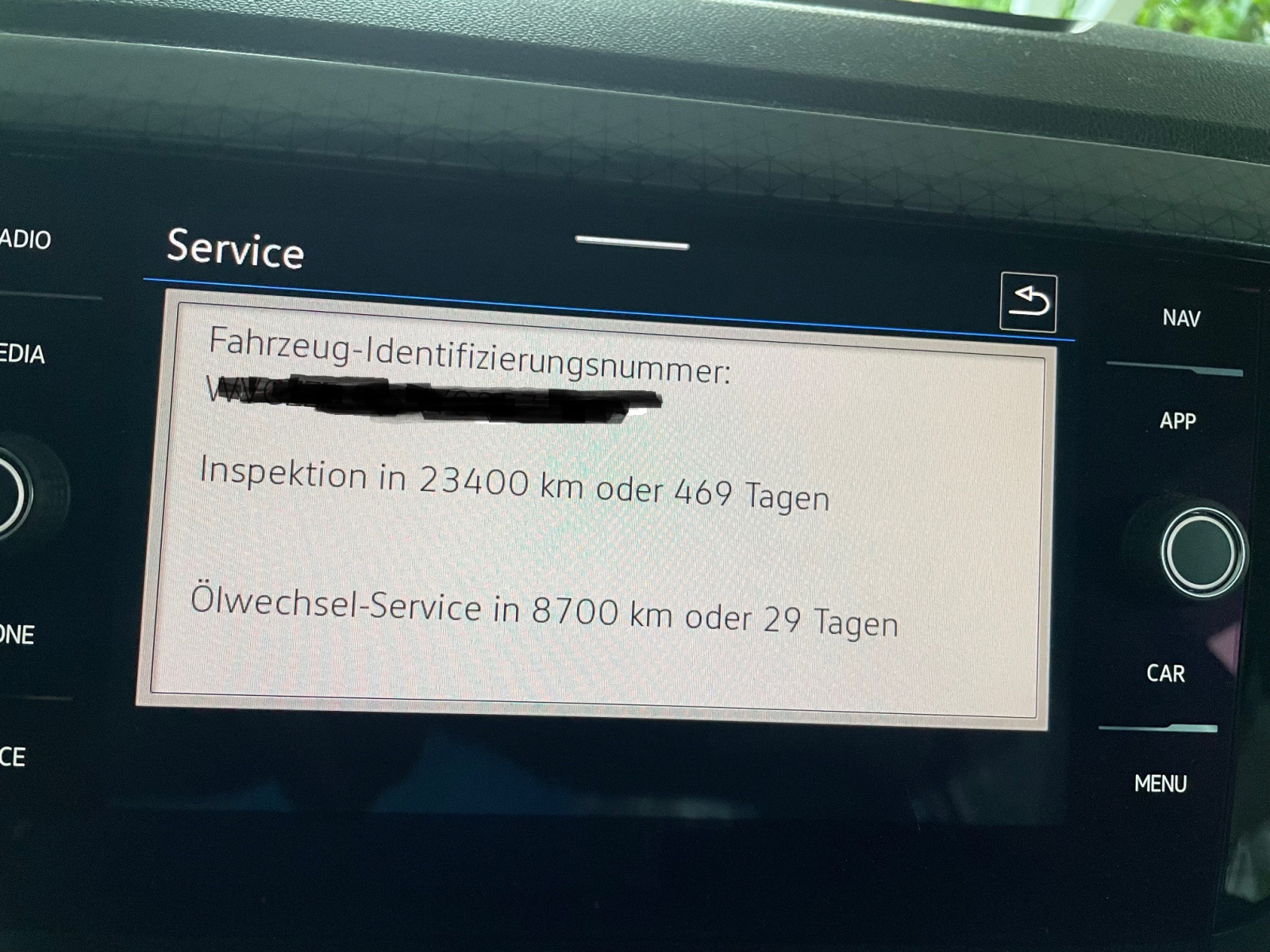 Inspektionsintervalle bei einem T-Cross