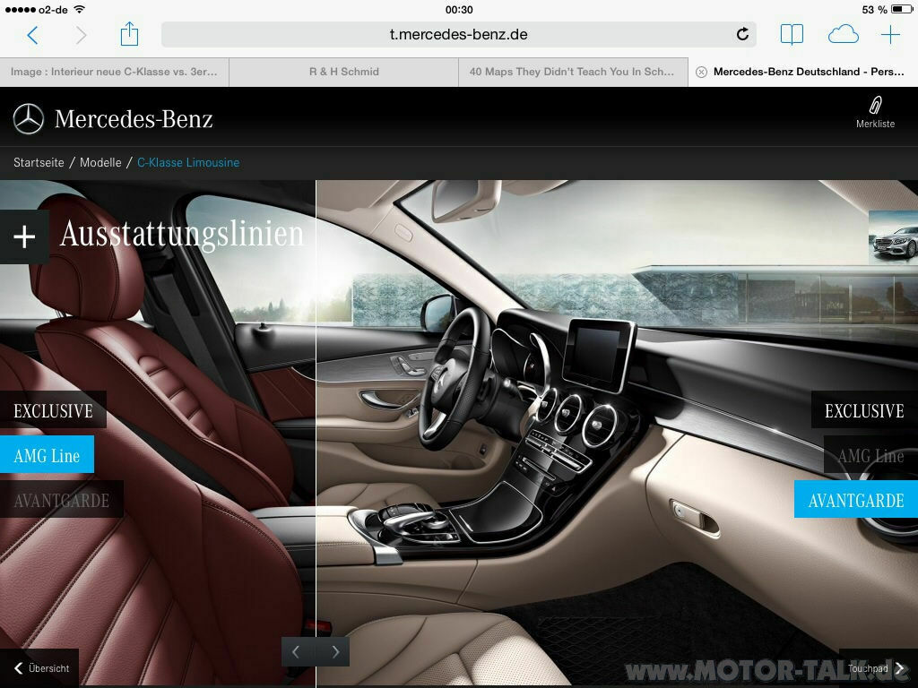 Interieur neue C-Klasse vs. 3er F3(x)