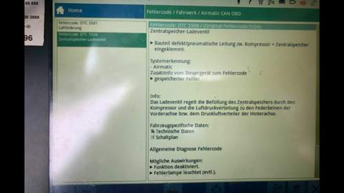 Airmatic Fehlercodes