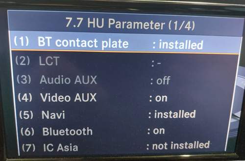 Comand NTG4 "BT contact plate"