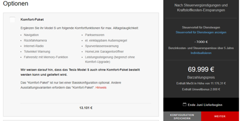 Tesla-komfort-paket