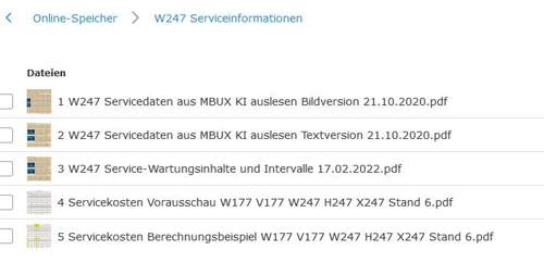 Service Unterlagen