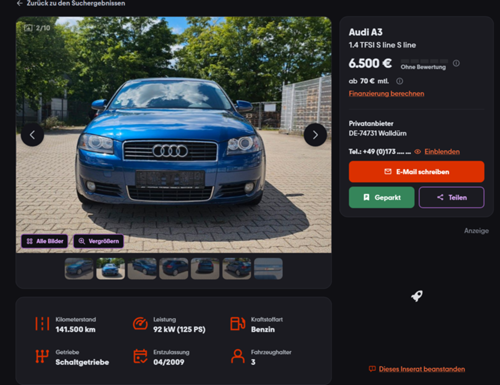 A3 8P vFL mit 1.4 TFSI