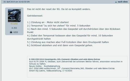 Getriebereset
