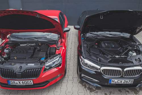 Quasi Gleichstand: BMW und Skoda bauen in 520d und Superb 2,0-Liter-Diesel mit 190 PS und 400 Newtonmetern Drehmoment ein