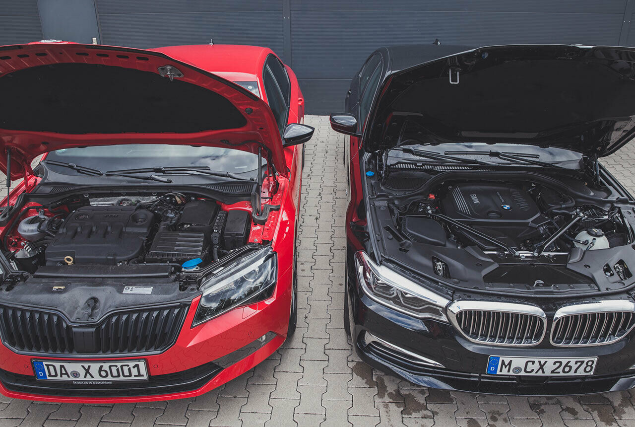 Quasi Gleichstand: BMW und Skoda bauen in 520d und Superb 2,0-Liter-Diesel mit 190 PS und 400 Newtonmetern Drehmoment ein