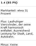 Ist es wahr das der Golf VI mit 80 Ps nicht so gut ist?