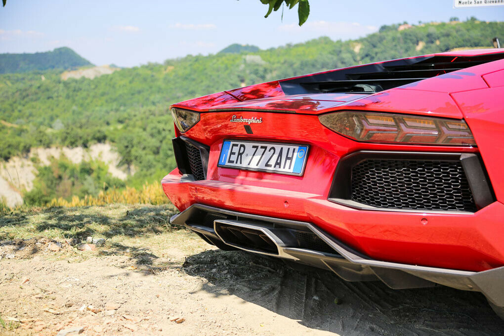 Ein seltener Anblick auf unseren Straßen: Ein Lamborghini Aventador