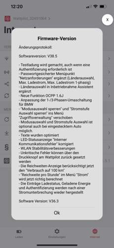 Softwareupdate Wattpilot