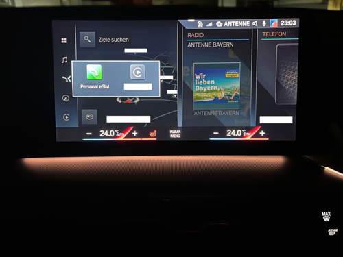 Auswahlmenü bei AppleCarPlay