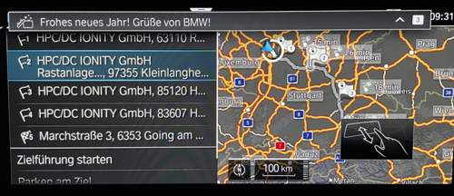 Anzeige Ladestationen auf Route