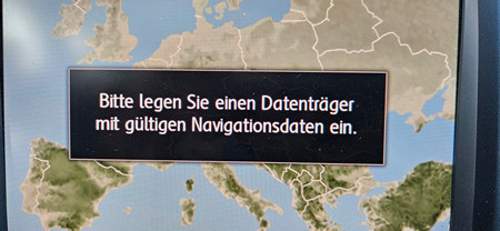 Navigationsdaten werden nicht erkannt