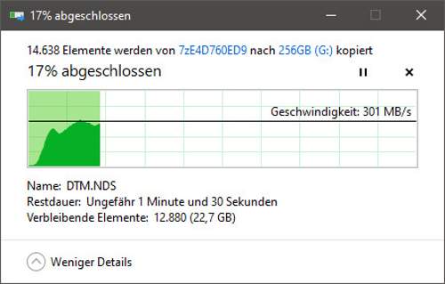 Audi Navi Update Kopiergeschwindigkeit