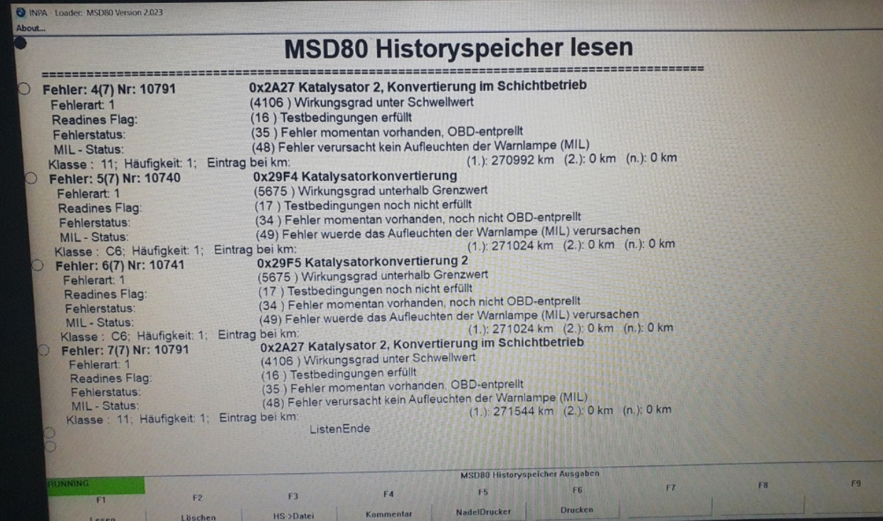 Katalysatorkonvertierung 29f4 / 29f5