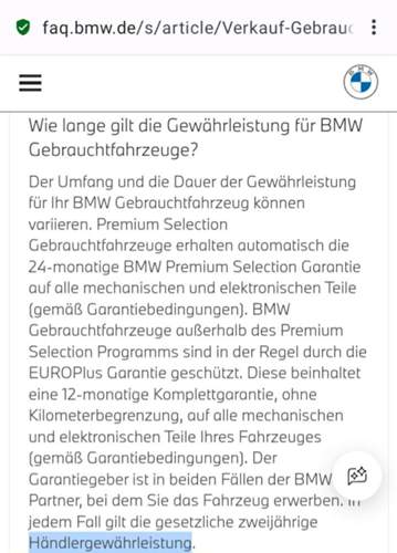 Händler Gewährleistung