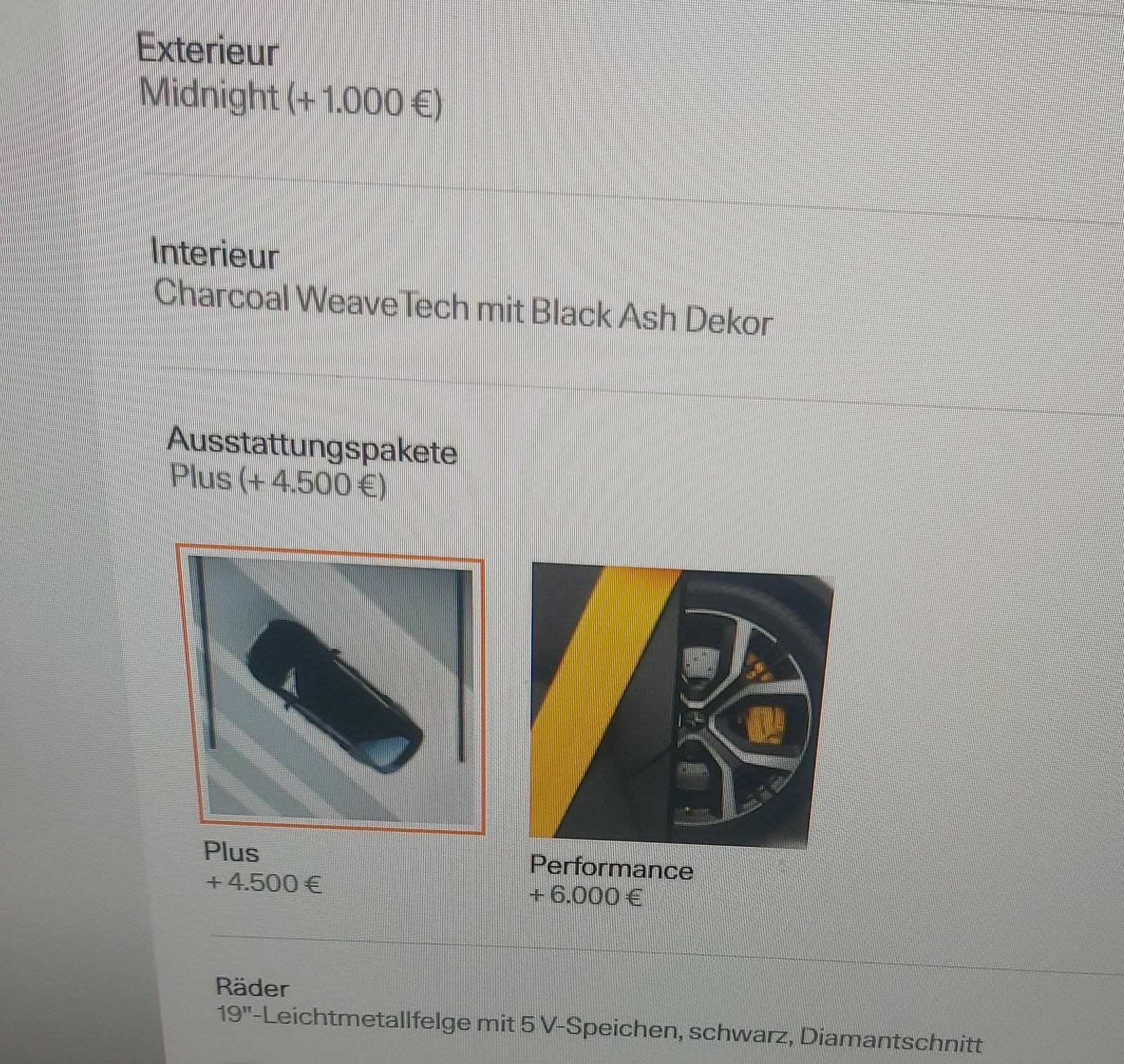 Kein Pilot Paket mehr im Konfigurator?