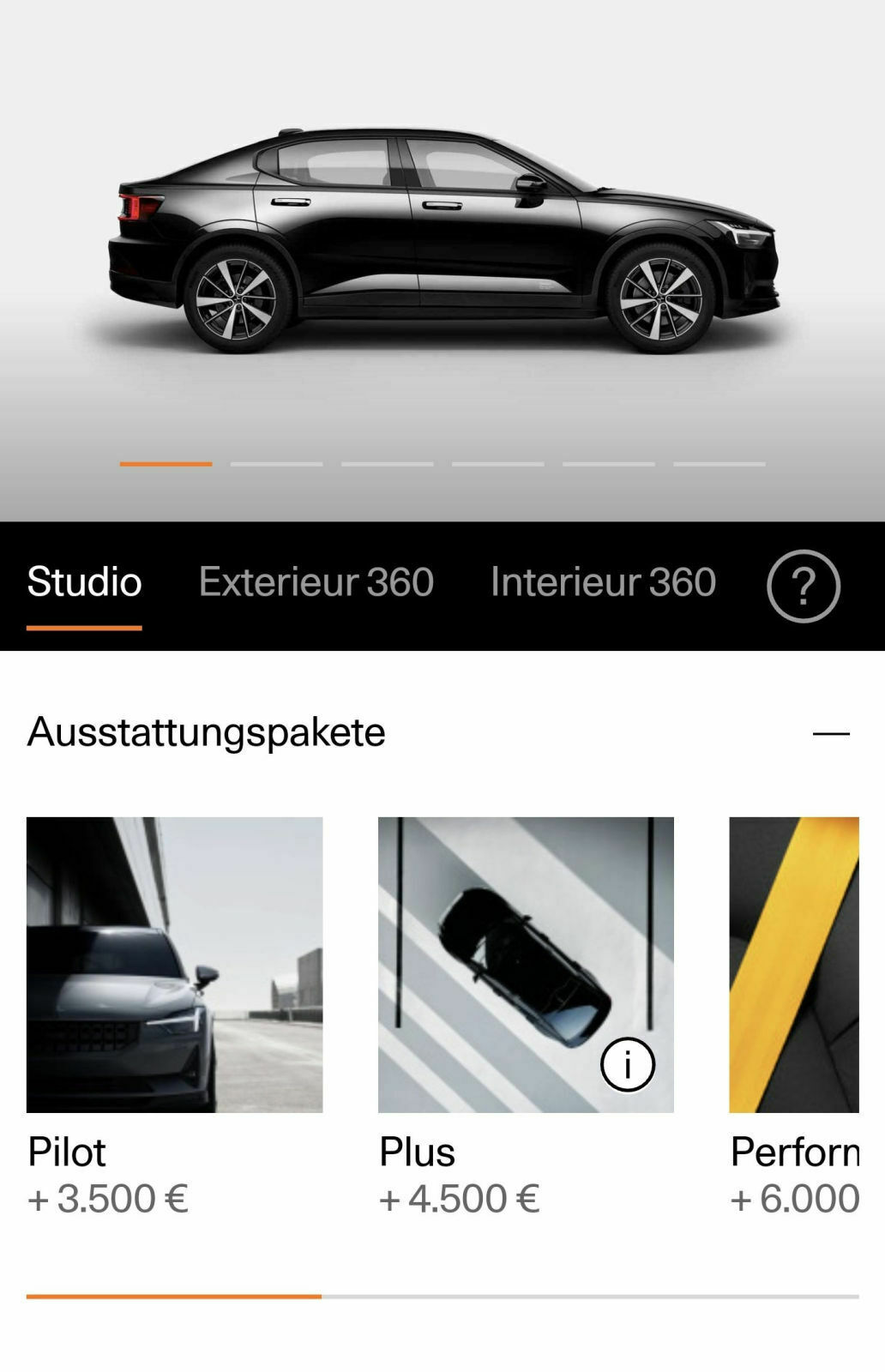 Kein Pilot Paket mehr im Konfigurator?