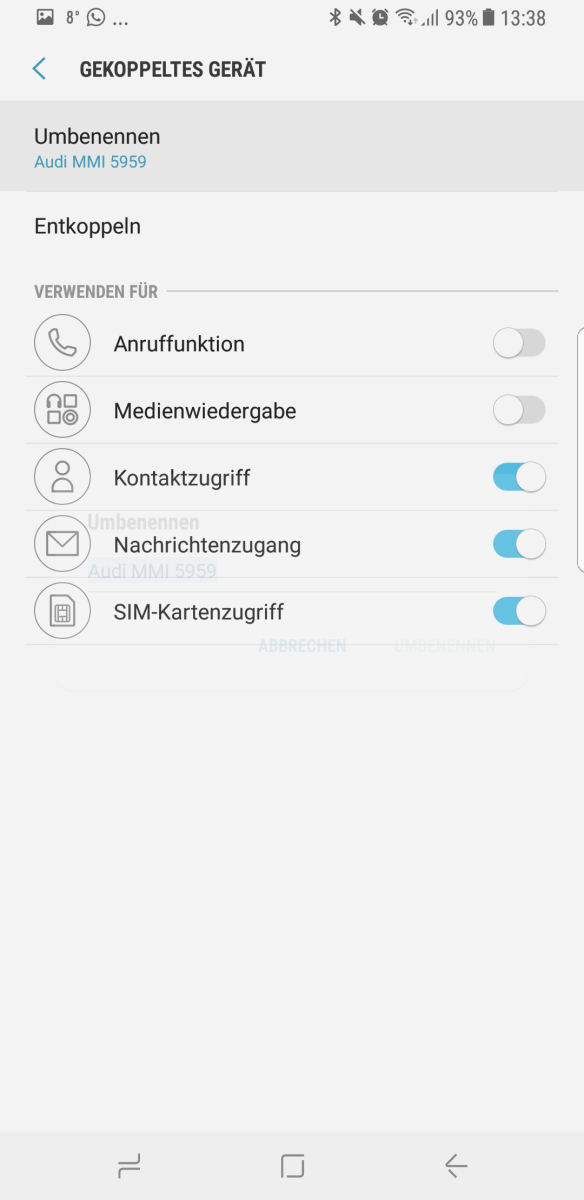 Kein rSAP mehr nach Update Samsung S7 auf Android 7