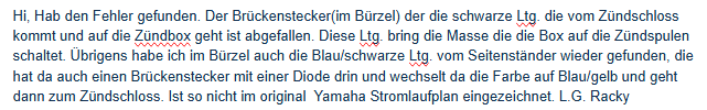 Kein Zündfunke