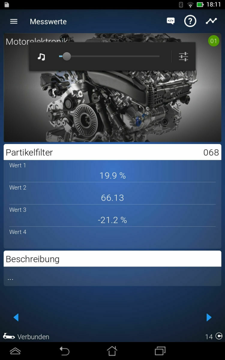 Keine Messwerte über Aschegehalt des DPF