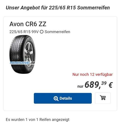 225/65R15 Avon