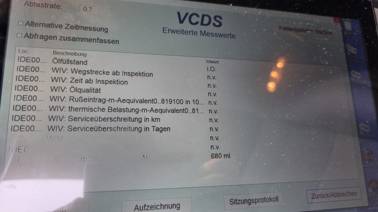 Keine Service Anzeige in der MFA+?
