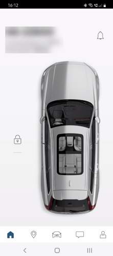 Startbildschirm Volvo App