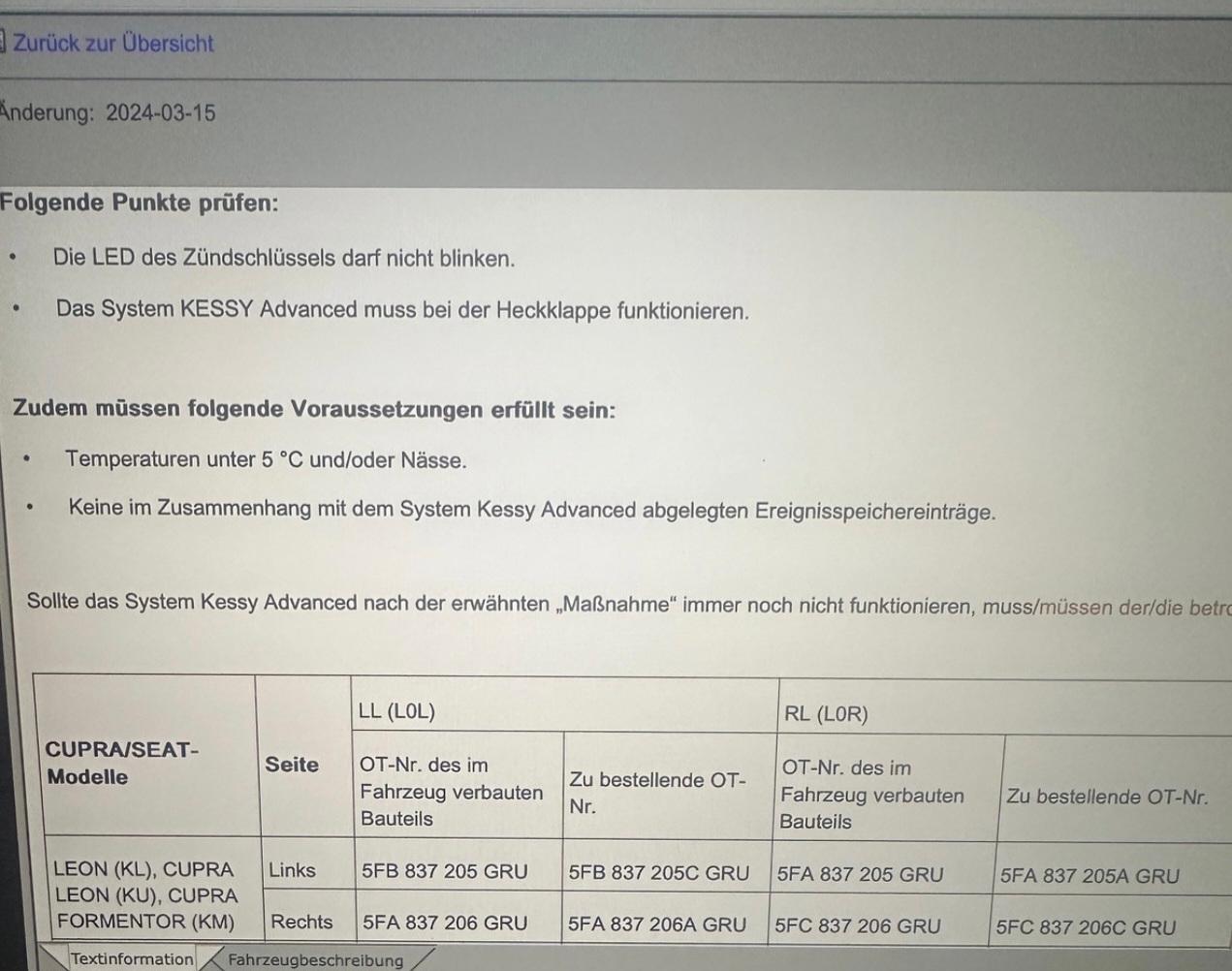 Kessy aufsperren im Winter funktioniert nicht