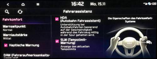 Fahrzeugeinstellungen II