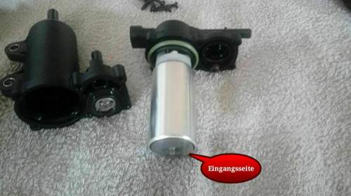 Eingangsseite Benzinpumpe