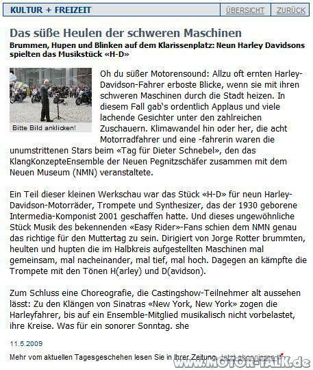 Klassisches Konzert mit Trompete, Keyboard und 9 Harley's