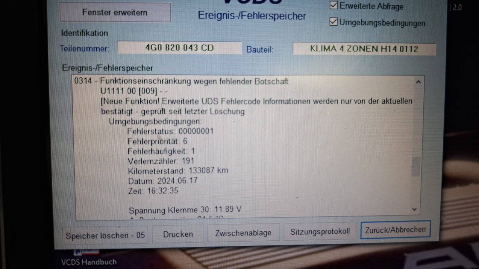 Klima ohne Funktion