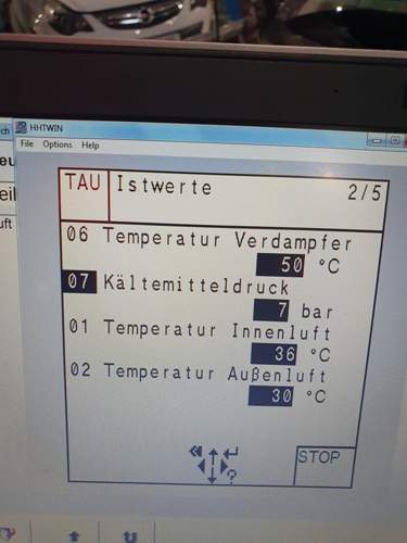 Klimaanlage Istwerte