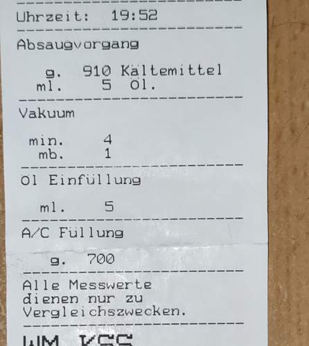 Klimaservice Ergebnis