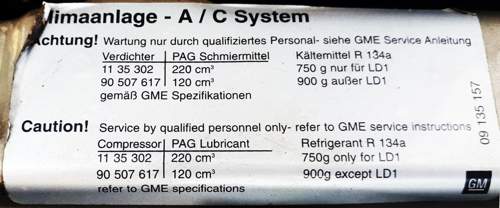 Klimaanlage Schild