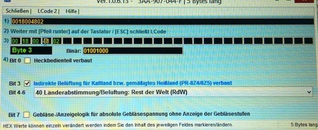 Klimabedienteil Generation 3 Im Passat B6