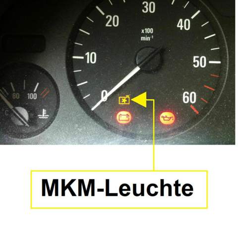MKM-Leuchte im Drehzahlmesser