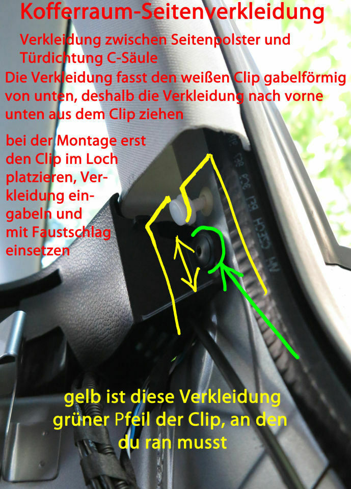 Kofferraumverkleidung ausbauen