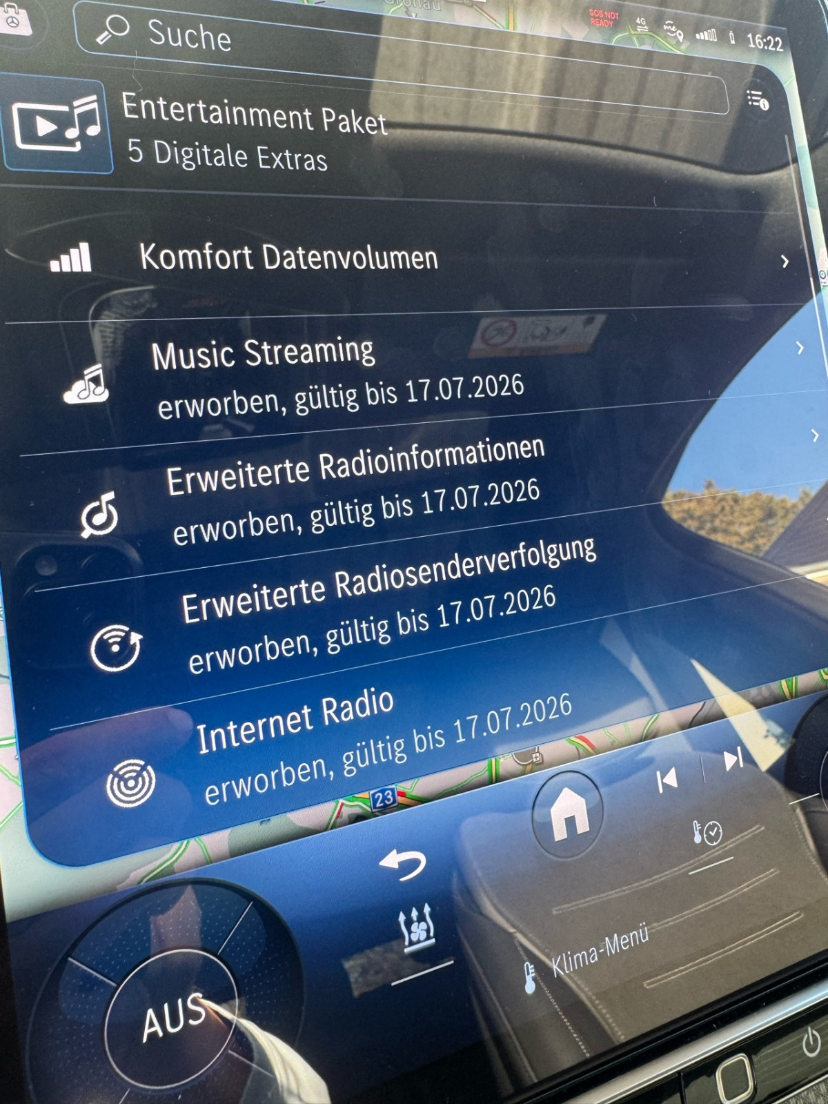 Komfort Datenvolumen offline - Mercedes ratlos