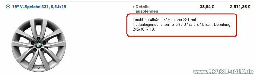 Komfortunterschied 18'' + 19'' Runflats