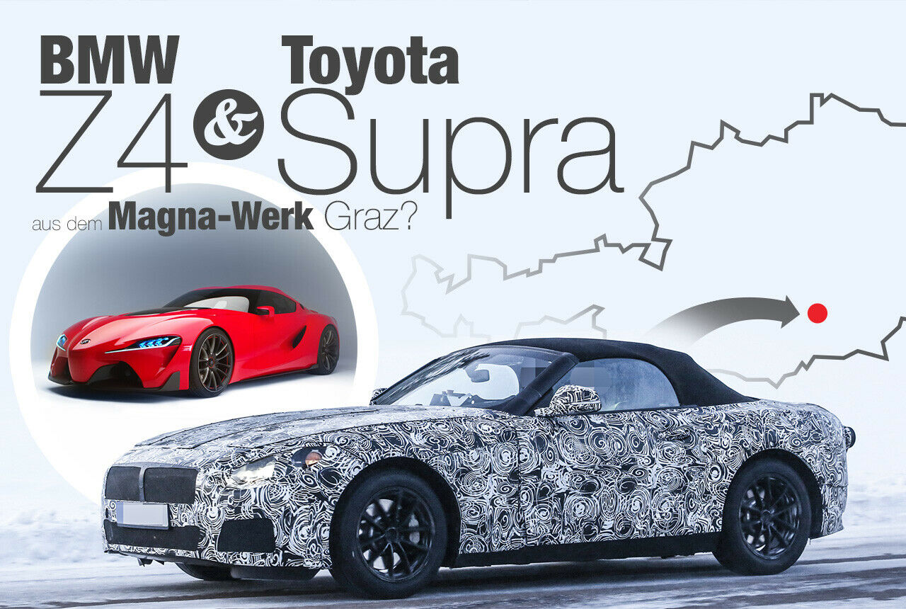 Laut einem Bericht der "Kleinen Zeitung" werden BMW Z4 und Toyota Supra im Magna-Werk in Graz gefertigt
