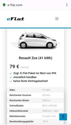 Renault Zoe 178 Euro mtl. zzgl. Strom