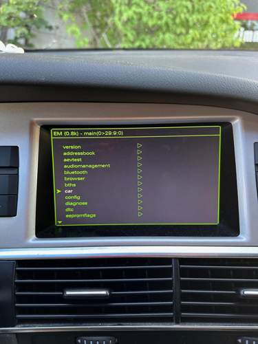 Hidden menu settings