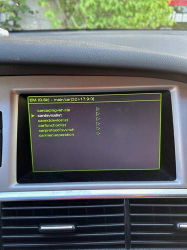 Hidden menu settings